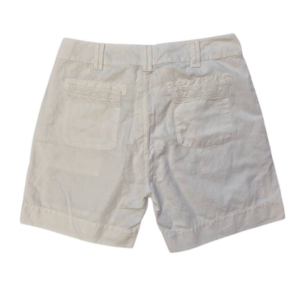 NWT Sundance White Organia Linen Blend Shorts w Lace Size 2 - Picture 6 of 13